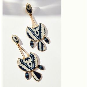 Anthropologie textile drop earring